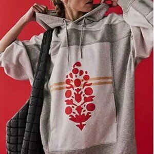 FP Movement Triple Threat Hoodie in Heather Gray Victory Red, Small ($168)